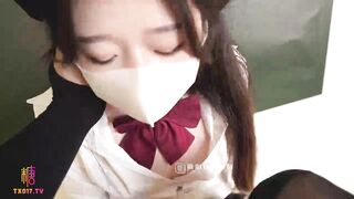 [糖心Vlog] 黑丝女高淫穴庇护老师肏了我就要保护我- 桥本香菜